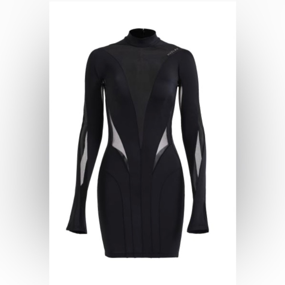 Mugler x H&M black dress XXL